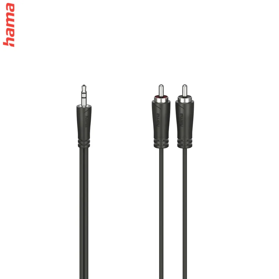 Hama cinch kábel, 3,5 mm jack na 2 cinch, stereo, 0,75 m
