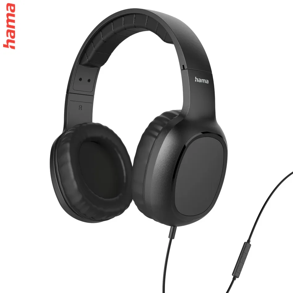 Hama slúchadlá cez hlavu Fun II, On-Ear, mikrofón, kábel 1,2 m, 3,5 mm, čierne