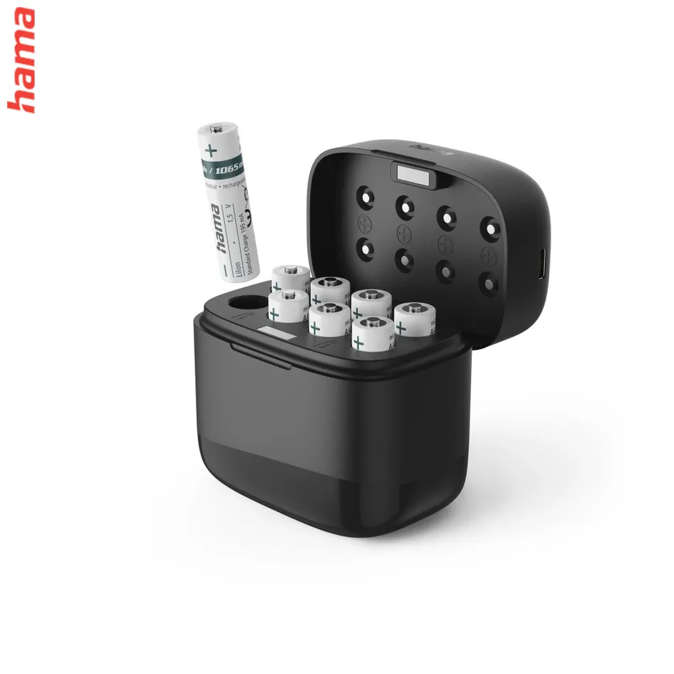 Hama nabíjačka batérií AAA, 8 akumulátorov Li-Ion, 780 mAh, USB-C