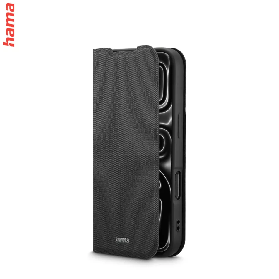 Hama Obal na iPhone 17 Pro/18 Pro Daily Protect, knižkový, čierny