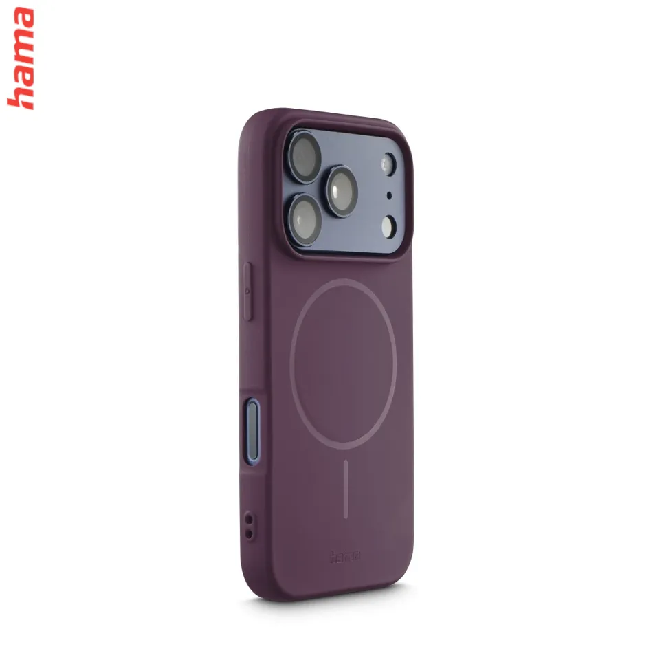 Hama Kryt na iPhone 17 Pro/18 Pro Fantastic Feel, magnetický tmavočervený