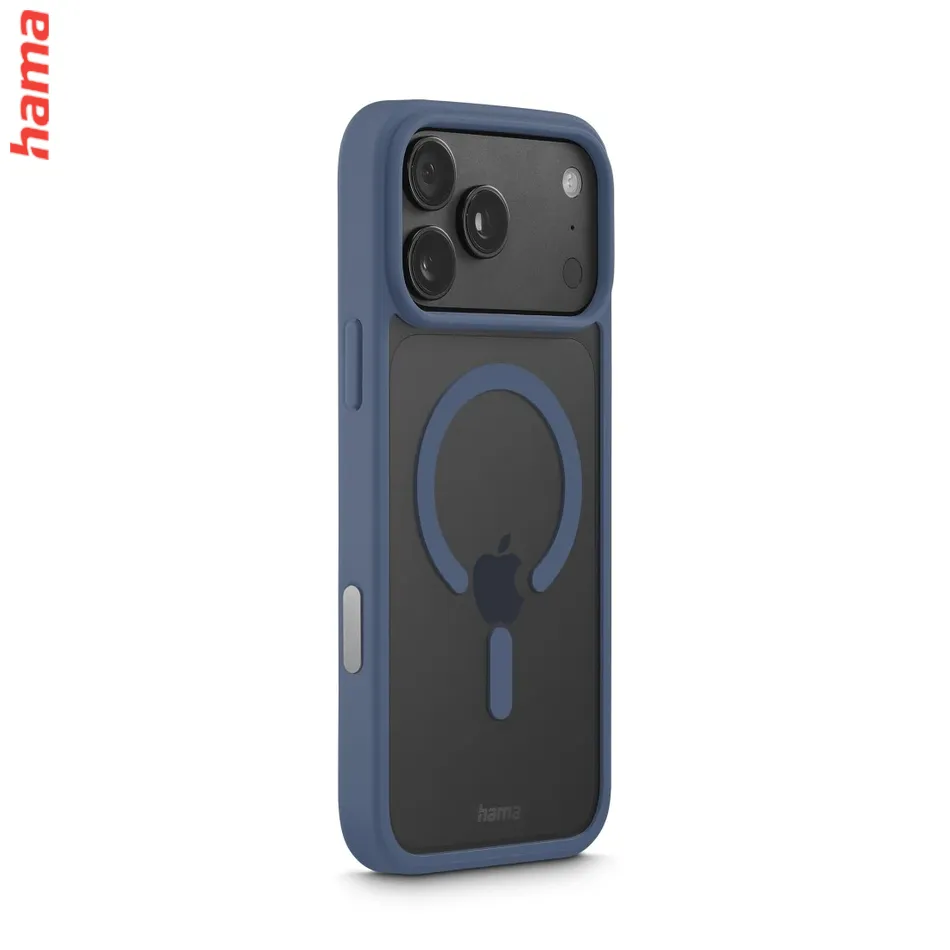 Hama Kryt na iPhone 17 Pro Max/18 Pro Max Frame Protect, magnetický modrý rám
