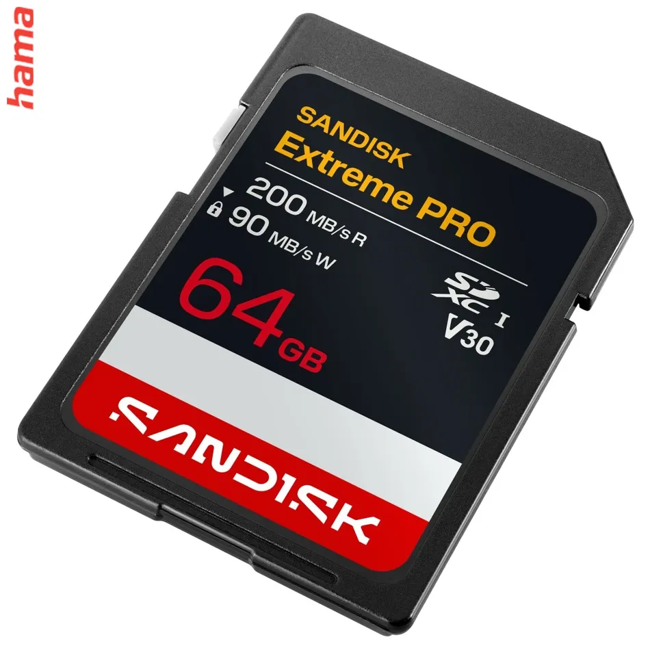 SanDisk SD karta Extreme PRO SDXC 64 GB, UHS-I V30 U3, 200/90 MB/s