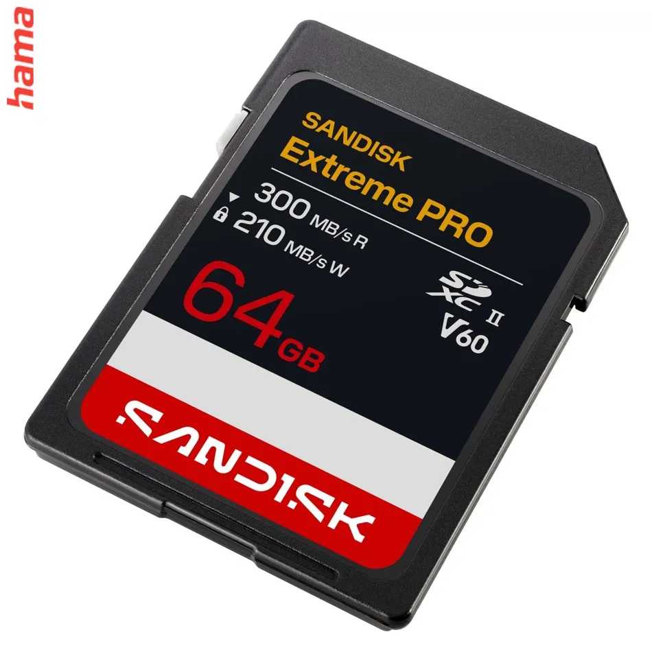 SanDisk SD karta Extreme PRO SDXC 64 GB, UHS-II V60, 300/210 MB/s