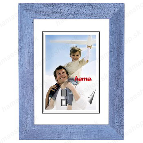 Drevený rámik Carolina 15x20 modrý