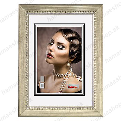 Drevený rámik 10x15 Perla biely
