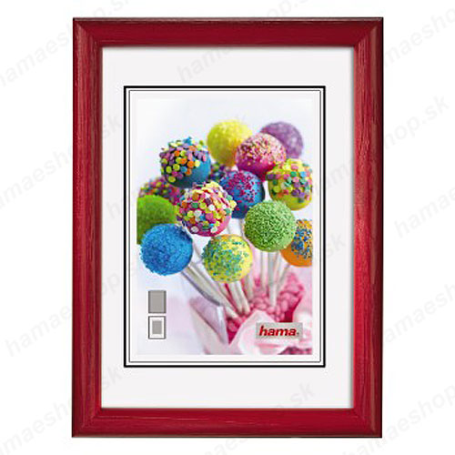 Drevený fotorámik 10x15 Candy červený