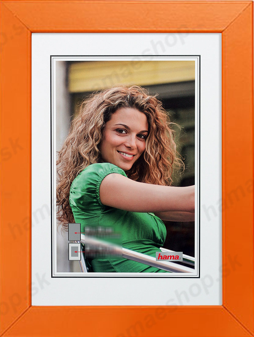 Drevený fotorámik JESOLO 30x40 oranžový