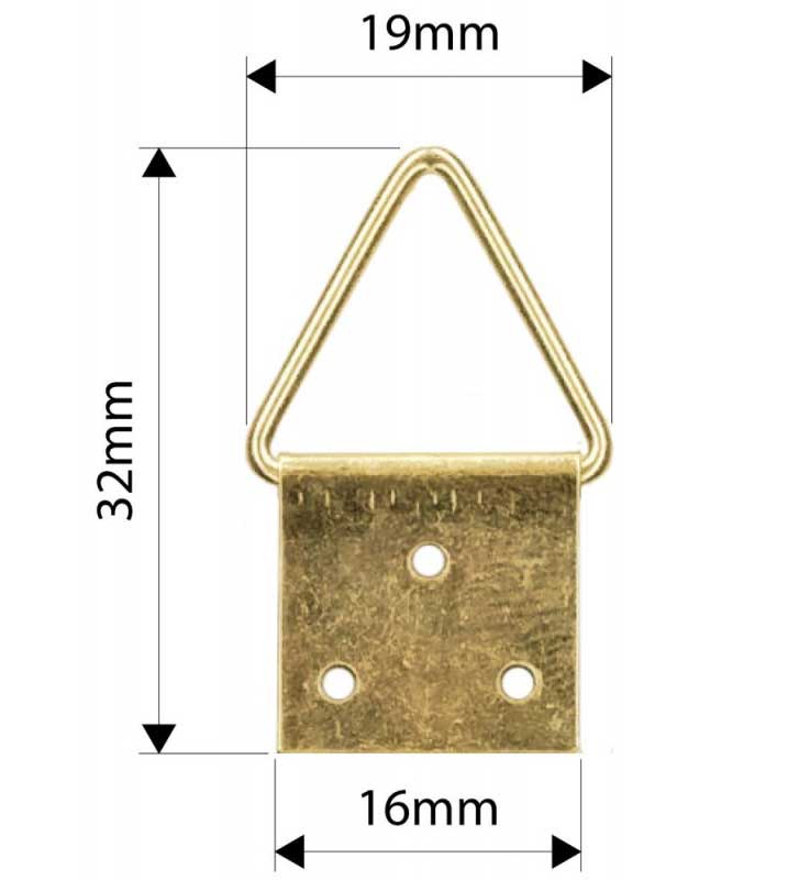 Trojuholníkový zaves na obraz veľký 19x32 mm