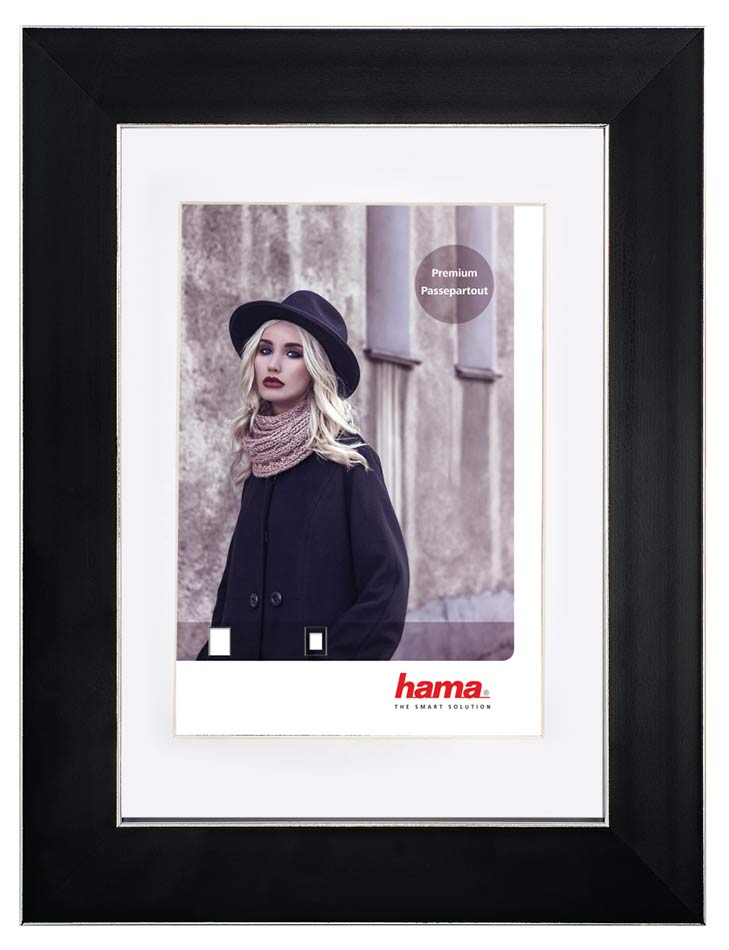Fotorámik VALENTINA 10x15 čierny s paspartou