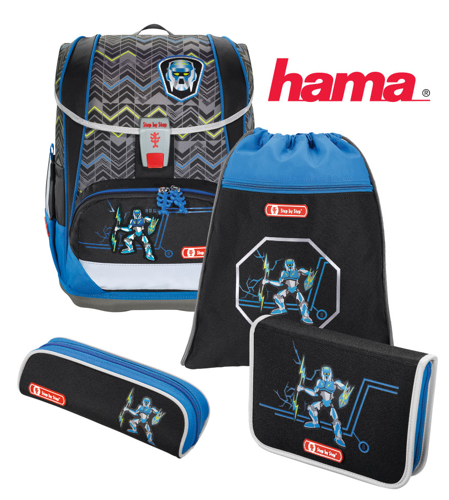 Školská taška Robot Light 2  5-dielny set