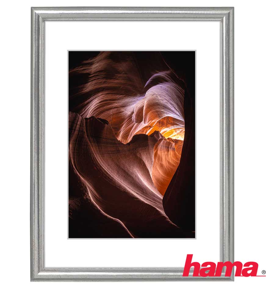 Drevený rámček 10x15 Phoenix strieborný