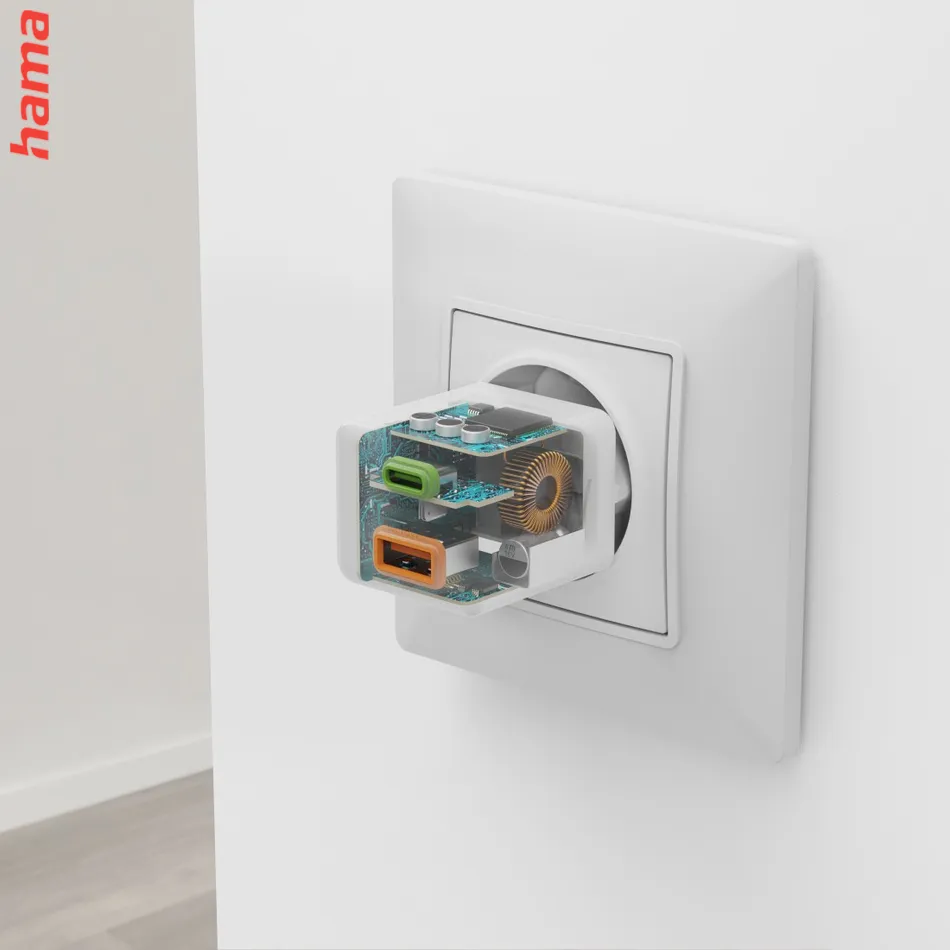 Hama rýchla USB nabíjačka USB-C + USB-A, PD/QC, 30 W