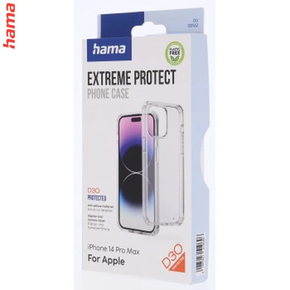 Hama Extreme Protect, kryt pre Apple iPhone 14 Pro Max, materiál D3O®, nezažltne, priehľadný  