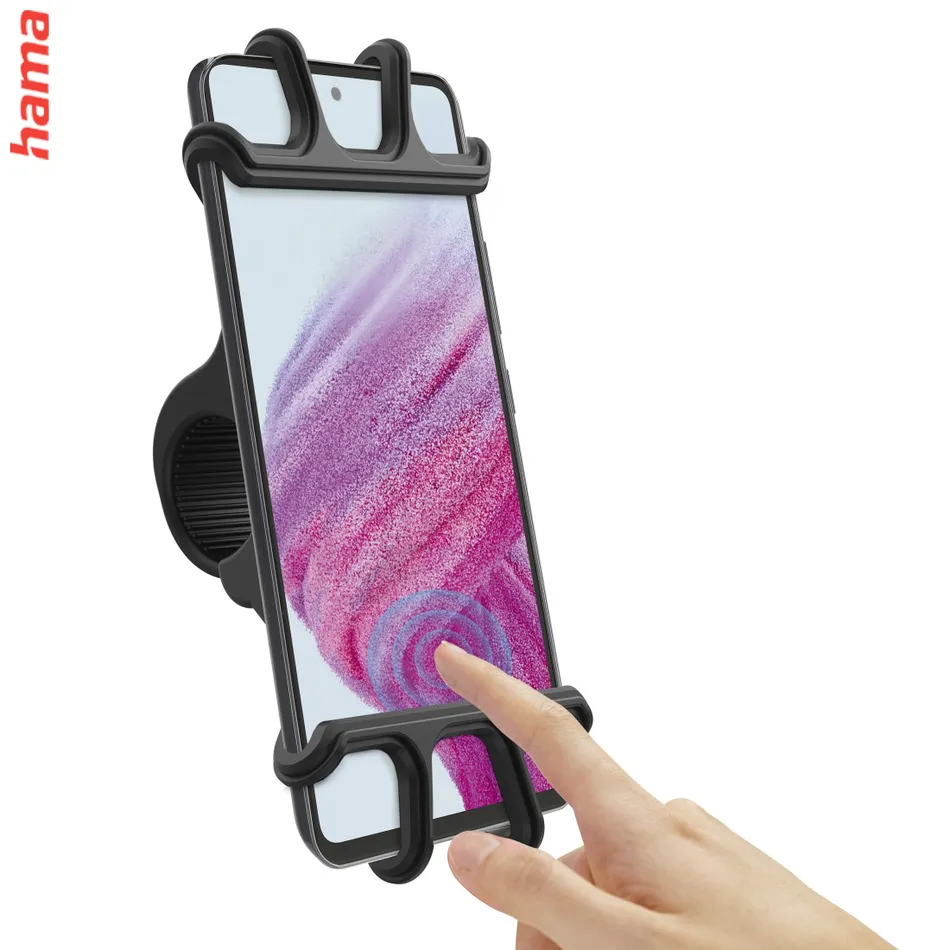 Hama Flexible, držiak mobilu na riadidlá bicykla, pre zariadenia so šírkou 6-8 cm a výškou 13-16 cm  