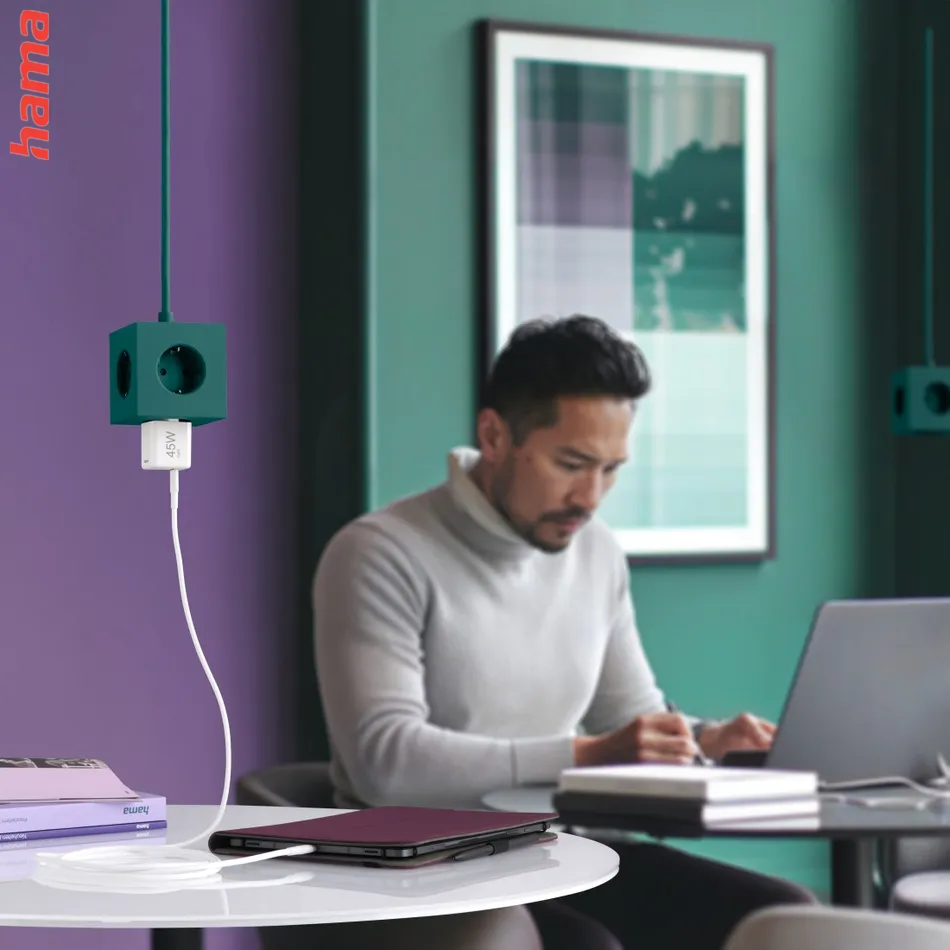 Hama rýchla USB nabíjačka, USB-C PD/QC 45 W, super-mini  