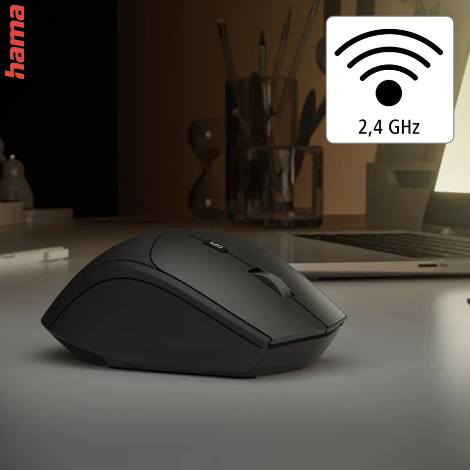 Hama bezdrôtová optická myš MW-600, USB-A/USB-C, čierna  