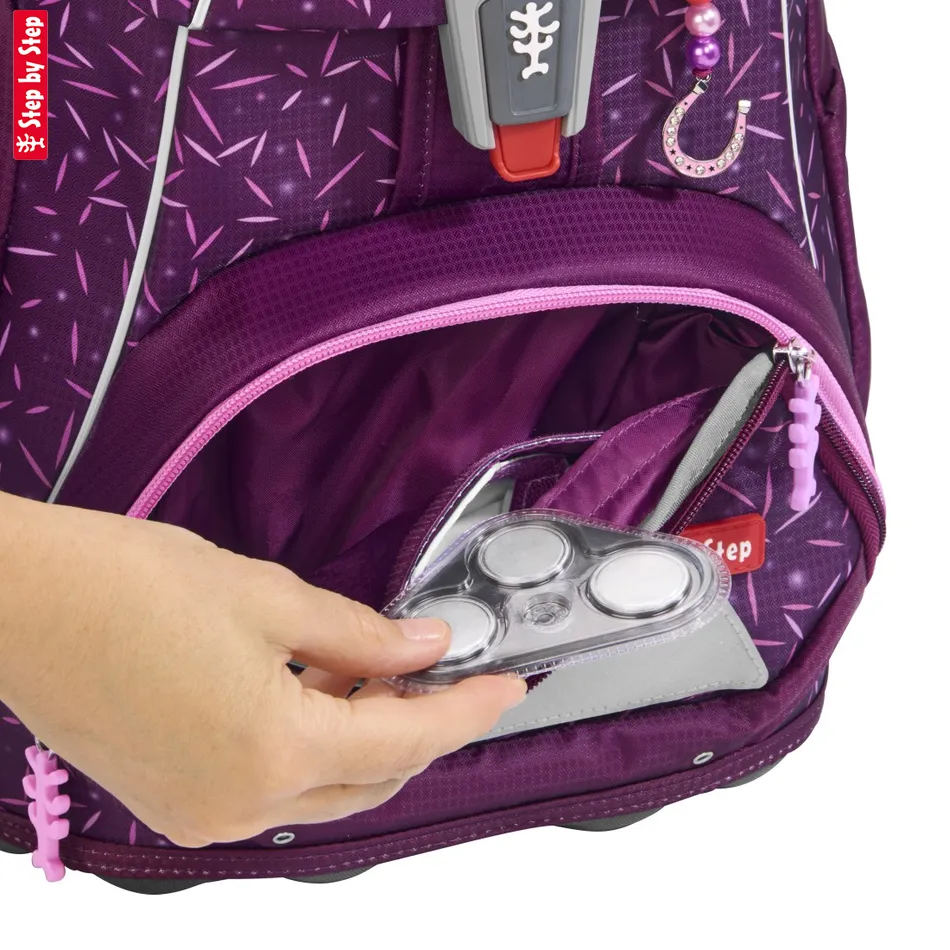 Školská aktovka Step by Step FIT, Pretty Unicorn Nuala - 5-dielny set, AGR certifikát