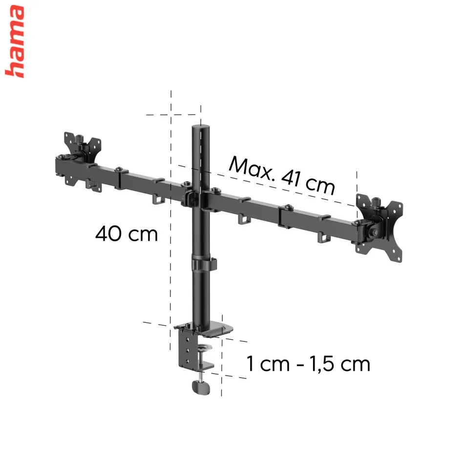 Stolný držiak Hama pre 2 monitory 35