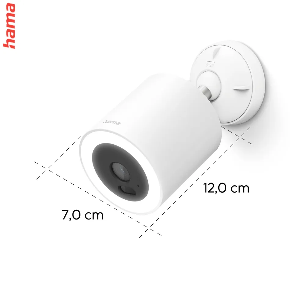 Hama Smart vonkajšia WiFi kamera, LED svetlo, nočné videnie, 2,5K