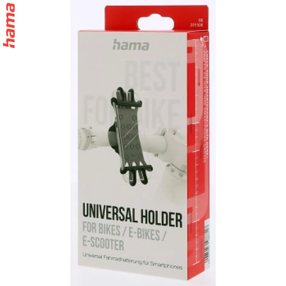 Hama Flexible, držiak mobilu na riadidlá bicykla, pre zariadenia so šírkou 6-8 cm a výškou 13-16 cm  