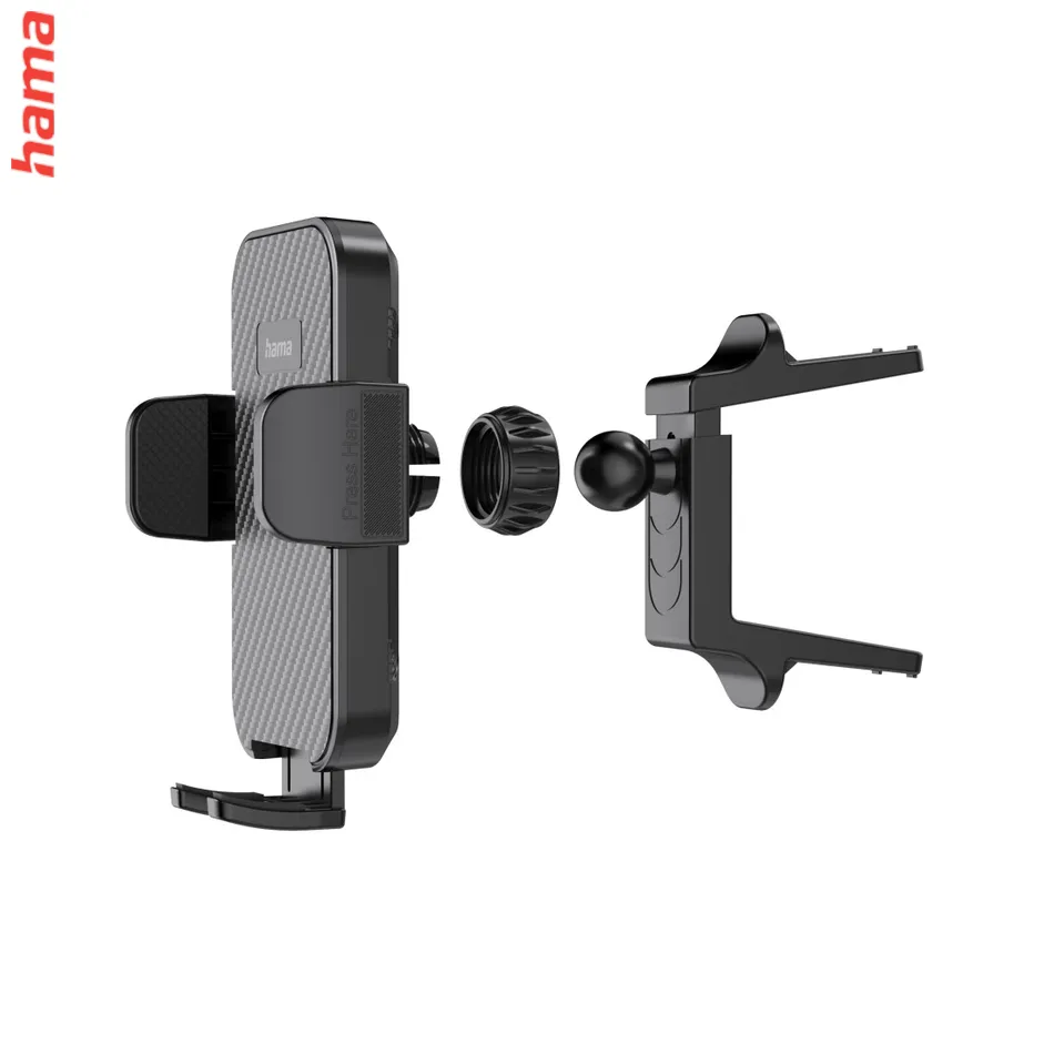 Hama držiak mobilu do auta, na okrúhlu vetraciu mriežku, otočný o 360°, univerzálny