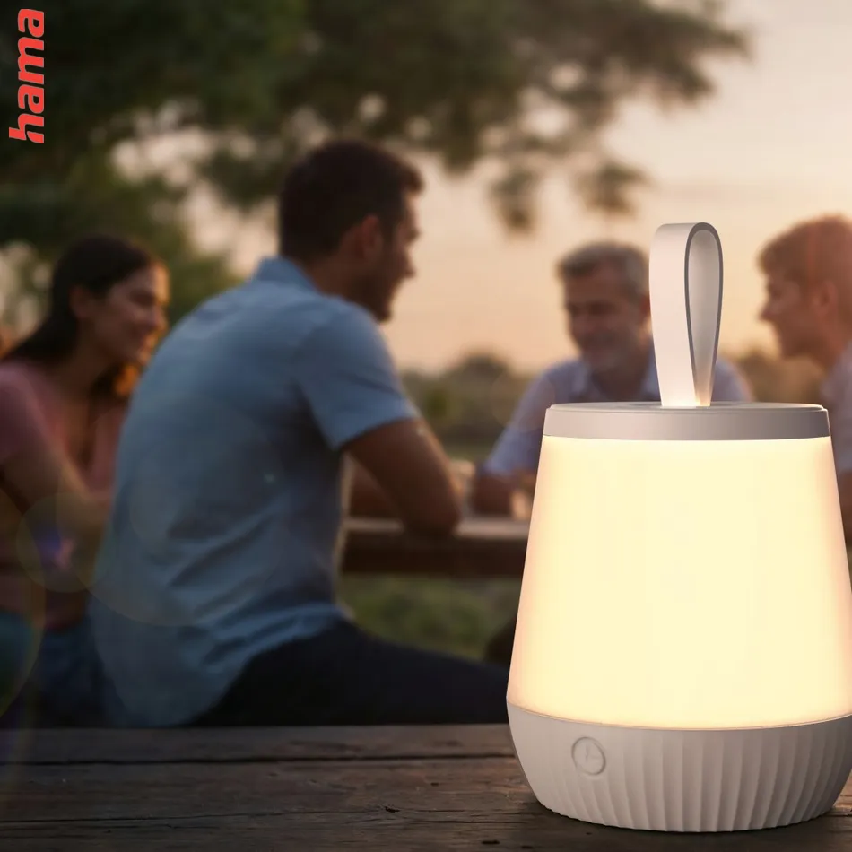 Hama Mobile, nočné/orientačné LED svetlo, prenosné, nabíjacie, časovač, stmievanie, RGBW, IP44