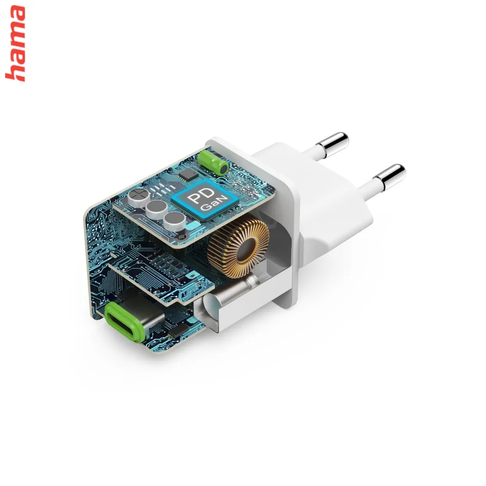 Hama rýchla USB nabíjačka, USB-C PD/QC 45 W, super-mini  