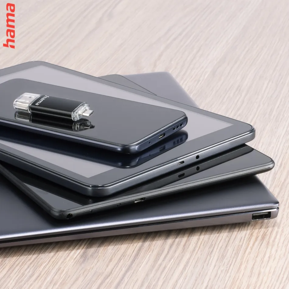 Hama čierny USB kľúč do mobilu Laeta Twin, 32 GB, USB 3.0