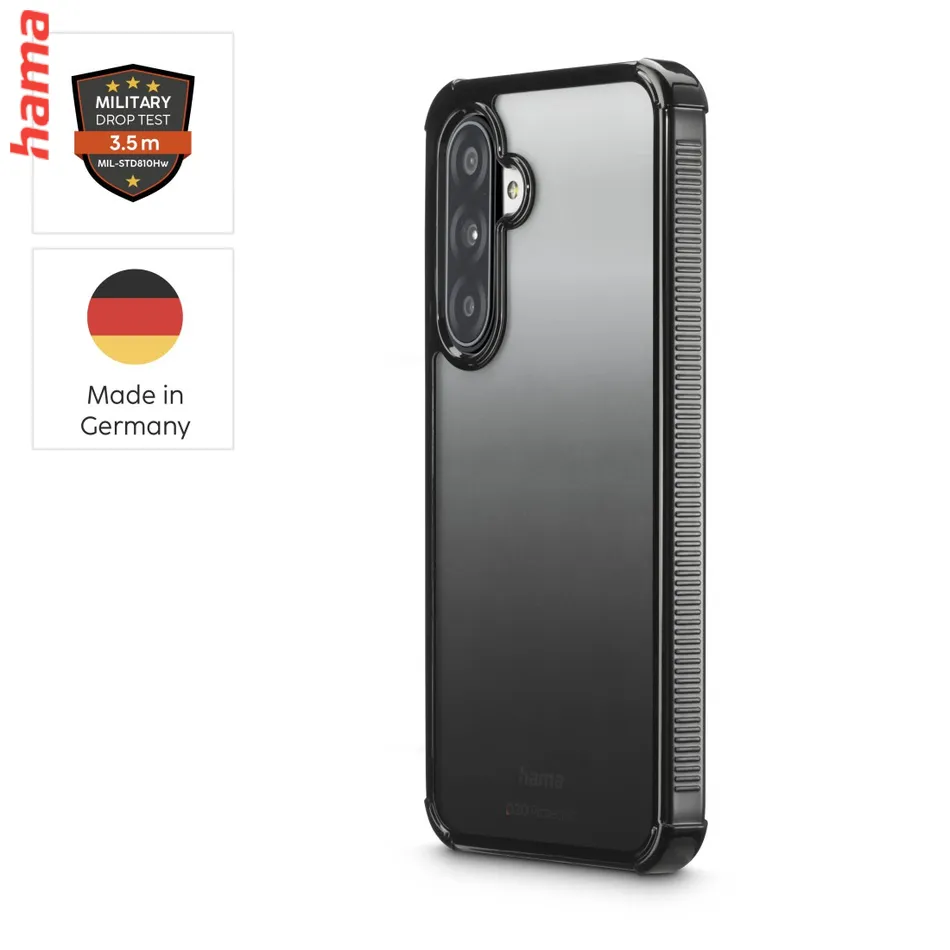 Hama čierny obal na Samsung A17, A17 5G a A18, Extreme Protect, D3O