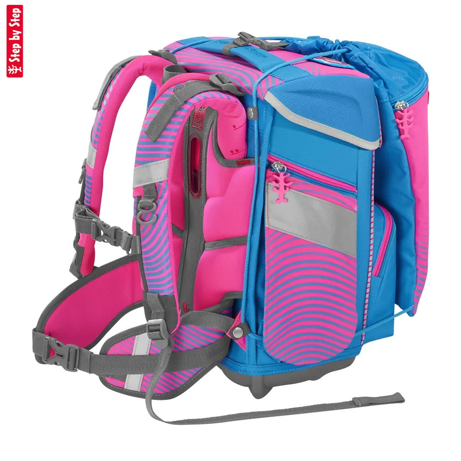 Školská taška Step by Step SPACE NEON, Kolibri Kaja - 5-dielny set, AGR certifikát