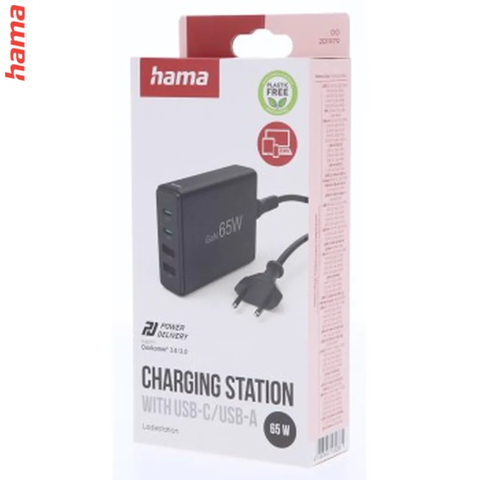 Hama USB hub, 4 porty, USB 3.2, 5 Gb/s, Ultra Slim, USB-C adaptér