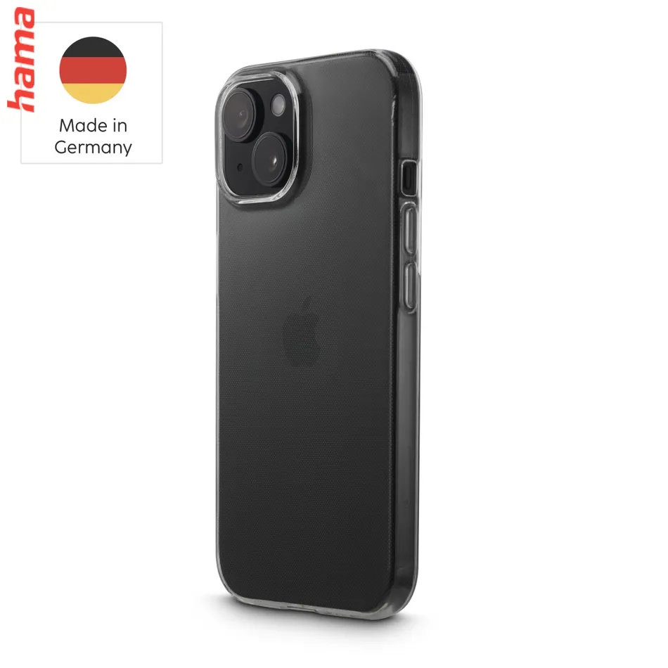 Hama priehľadný kryt na iPhone 15, Always Clear, vyrobený v Nemecku