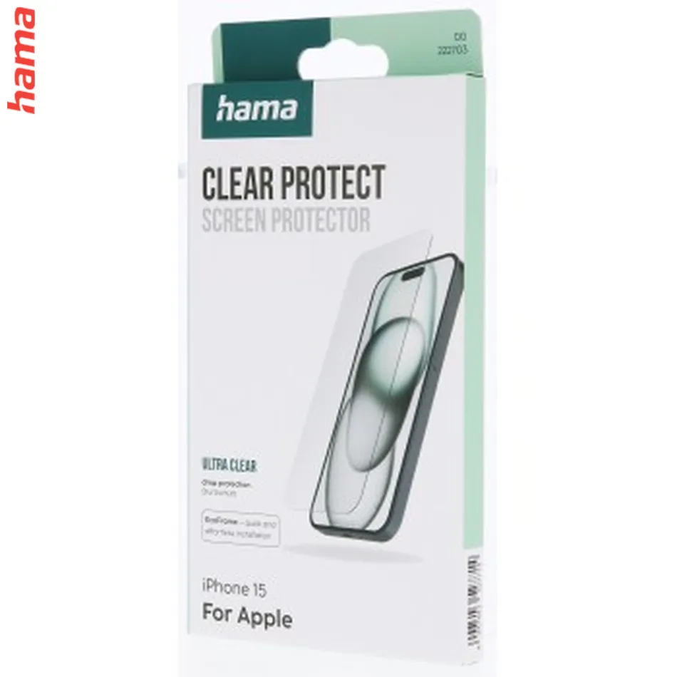 Hama Clear Protect, ochranné sklo na displej pre Apple iPhone 15
