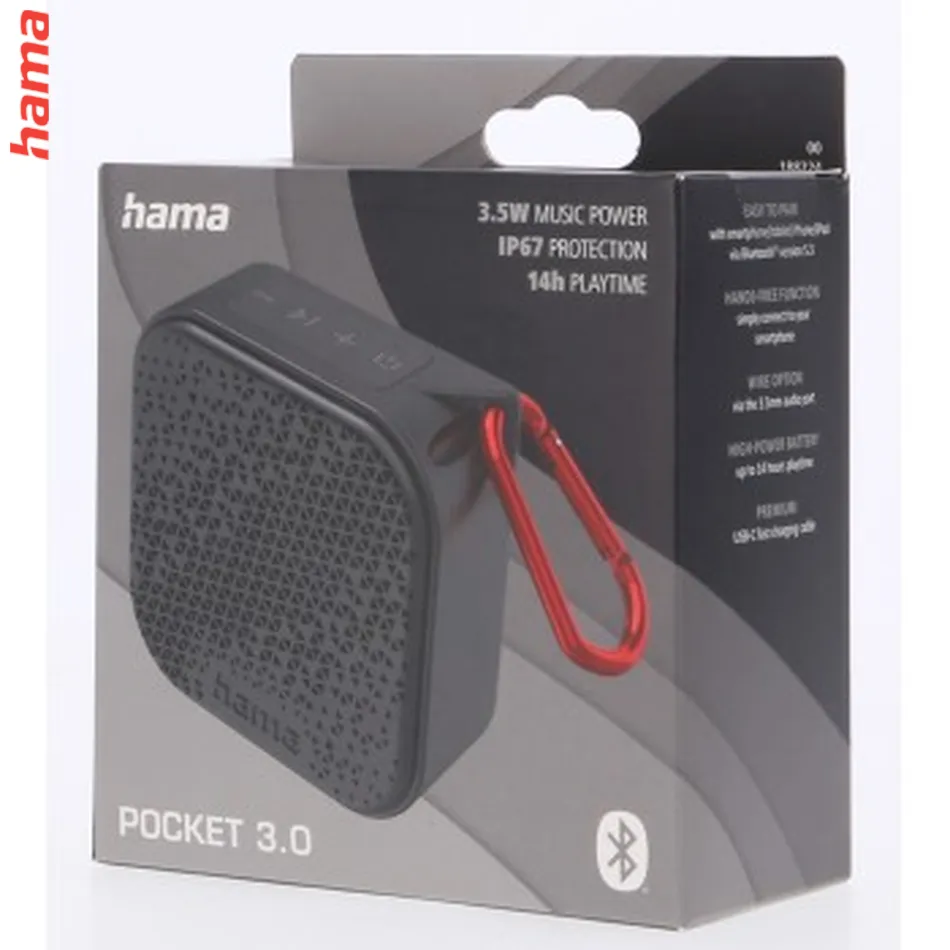 Hama Bluetooth reproduktor Pocket 3.0, čierny