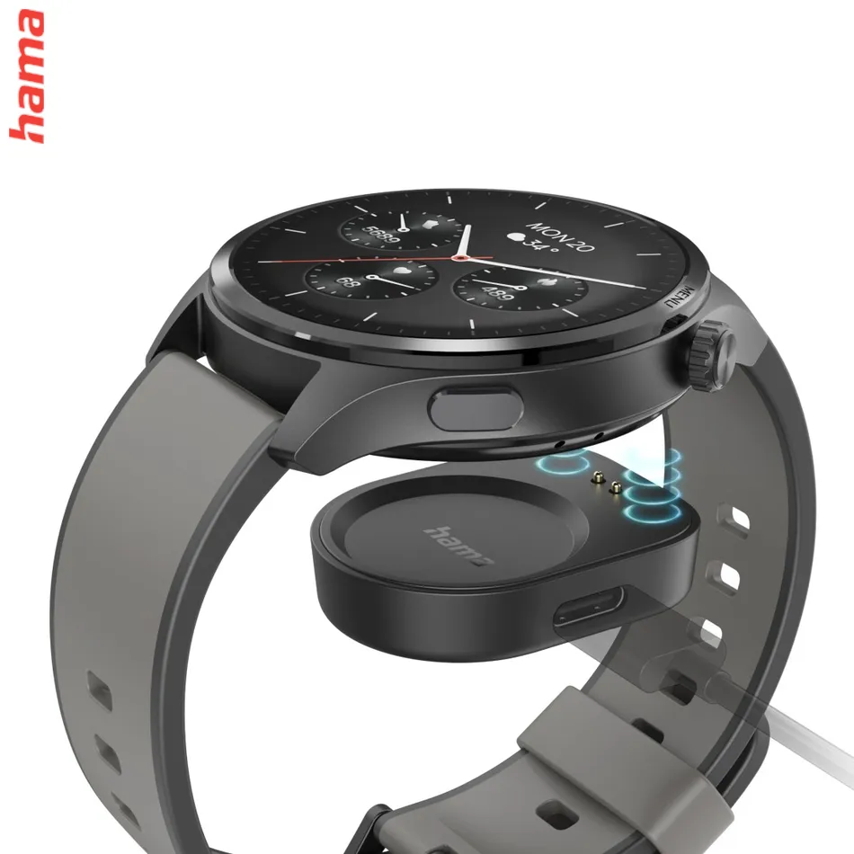 Hama 9000, smart hodinky, GPS, AMOLED 1,43