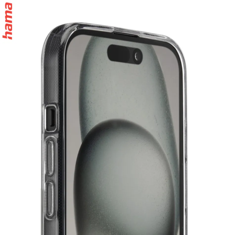 Hama priehľadný kryt na iPhone 15, Always Clear, vyrobený v Nemecku