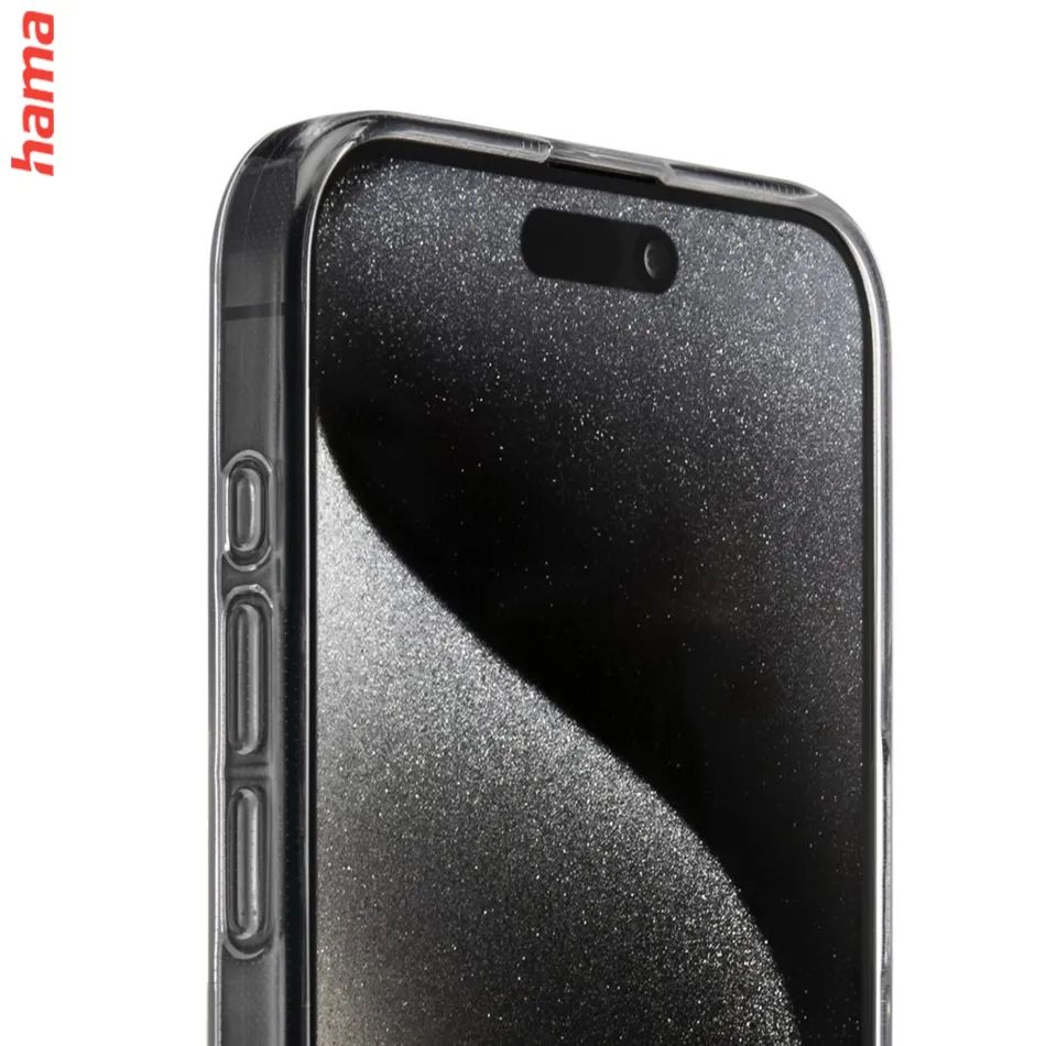 Hama priehľadný kryt na iPhone 15 Pro, Always Clear, z Nemecka