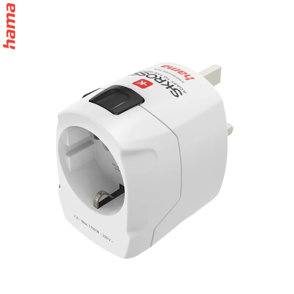 Hama cestovný zásuvkový adaptér World Travel Pro, 3-pól.