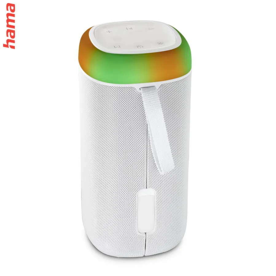 Hama Bluetooth reproduktor Shine 2.0, LED podsvietenie, IPX 4, biely