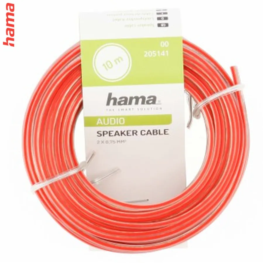 Hama reproduktorový kábel 2x 0,75 mm, 10 m, nebalený