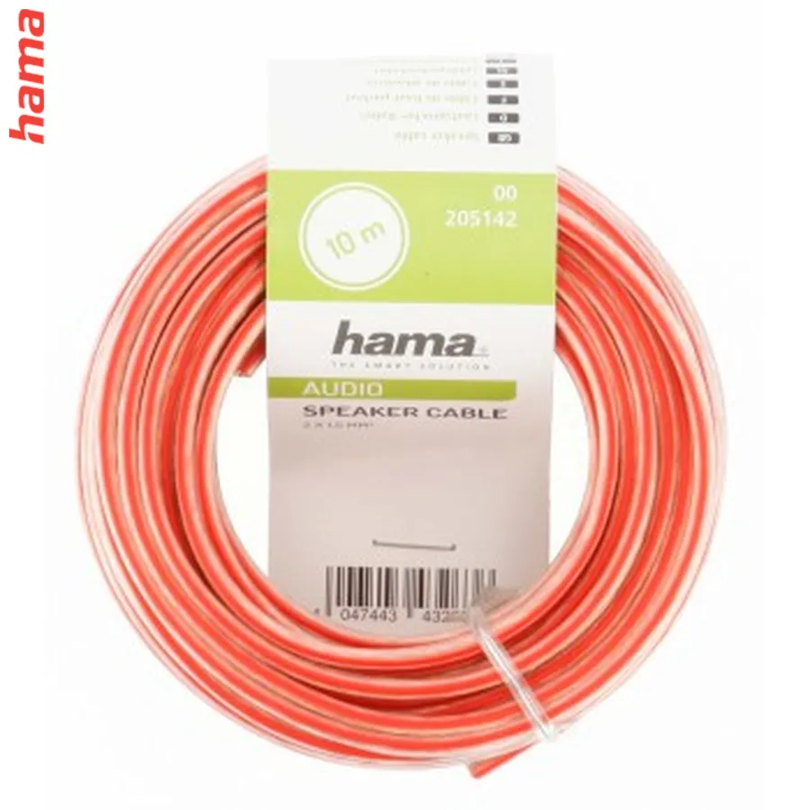 Hama reproduktorový kábel 2x 1,5 mm, 10 m, nebalený