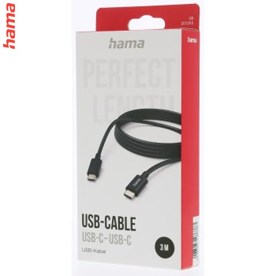 Hama USB-C 2.0 kábel typ C-C, 3 m