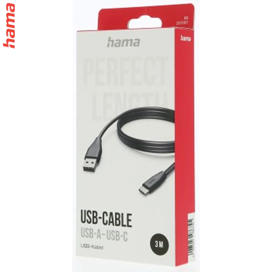 Hama kábel USB-C 2.0 typ A-C 3 m