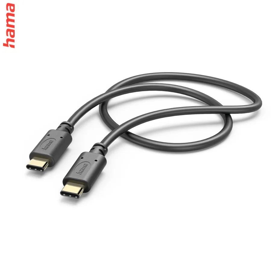 Hama kábel USB-C 2.0 typ C-C 1 m, čierny