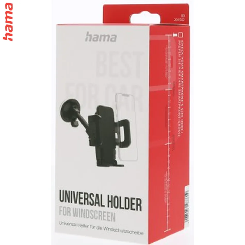 Hama Compact, držiak mobilu v aute, pre zariadenia so šírkou 4,5-9 cm, prísavka, otáčanie o 360°