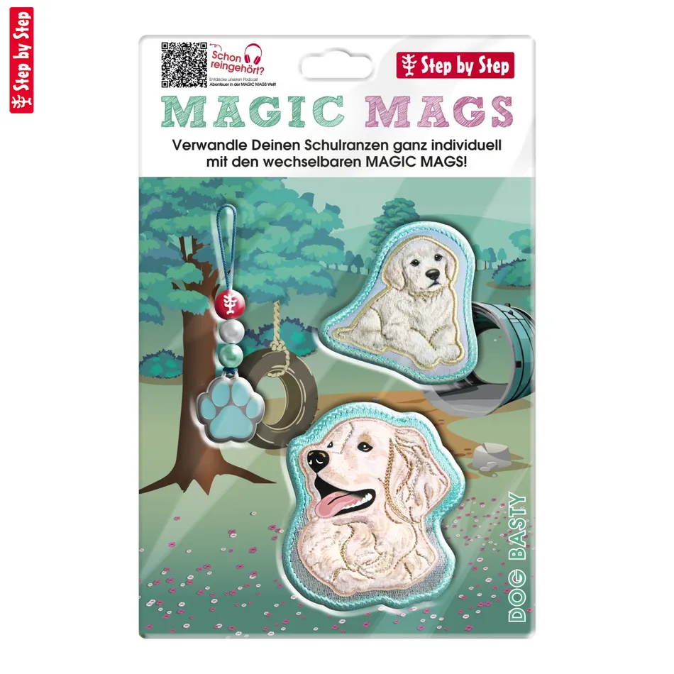 Doplnkový set obrázkov MAGIC MAGS Dog Basty k aktovkám GRADE, SPACE, CLOUD, 2IN1 a KID