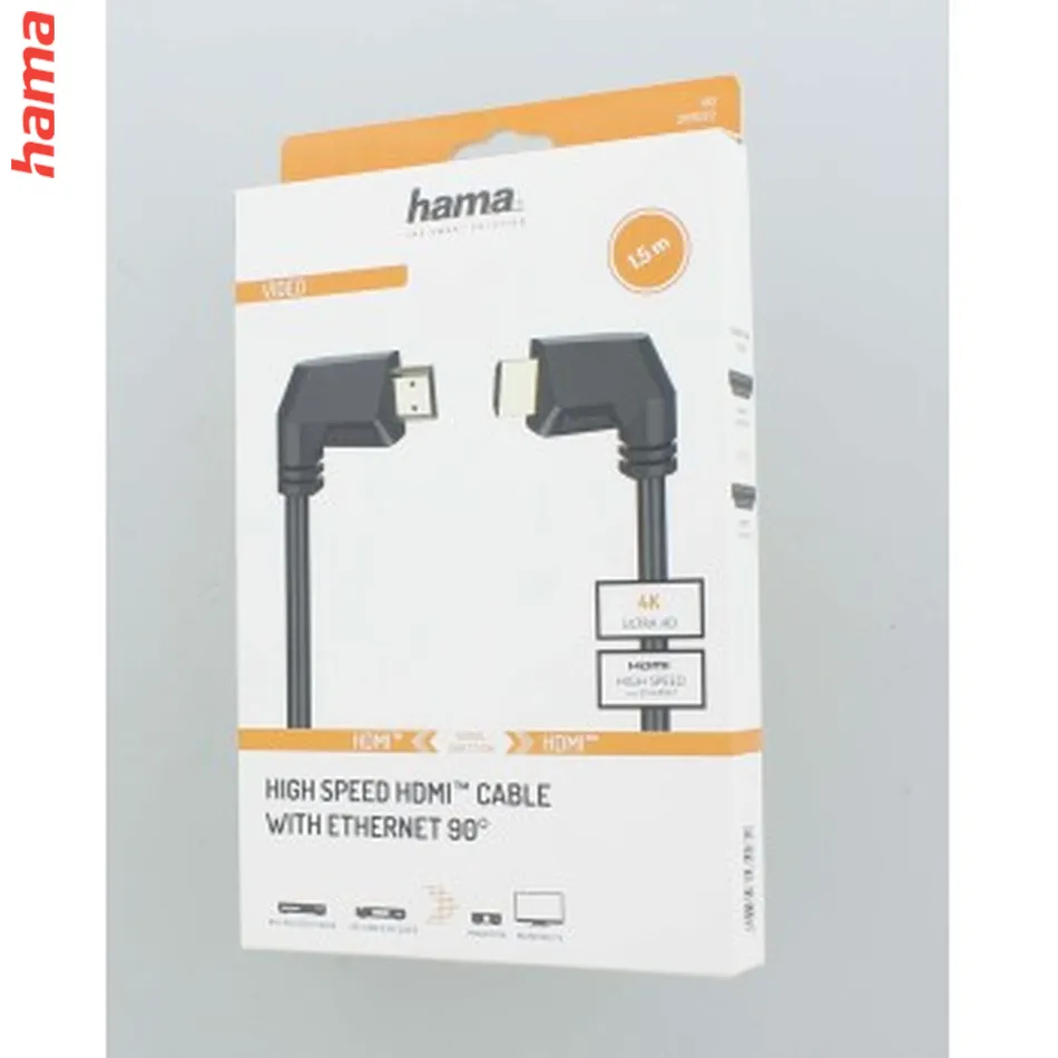 Hama HDMI kábel High Speed 4K 1,5 m, kolmé konektory