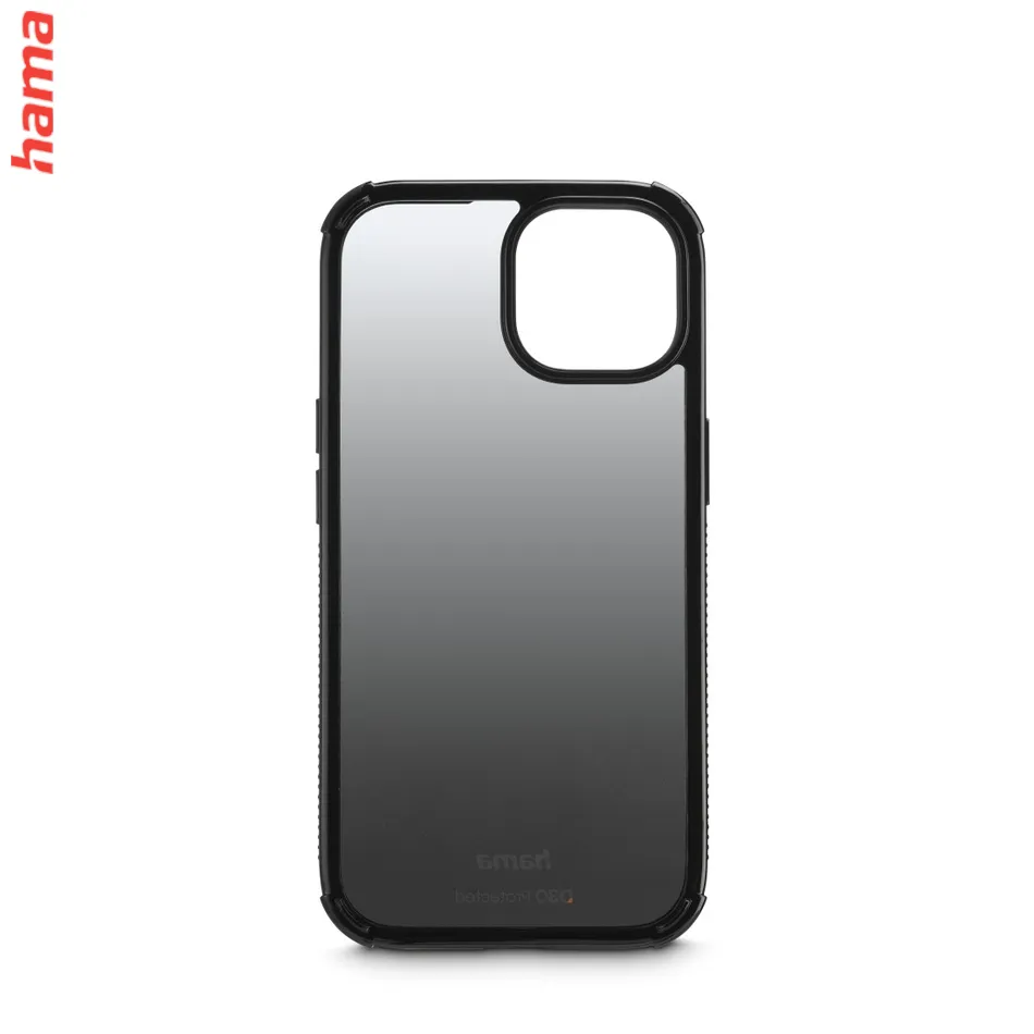 Hama Extreme Protect, kryt pre Apple iPhone 15, materiál D3O®, priehľadný čierny  