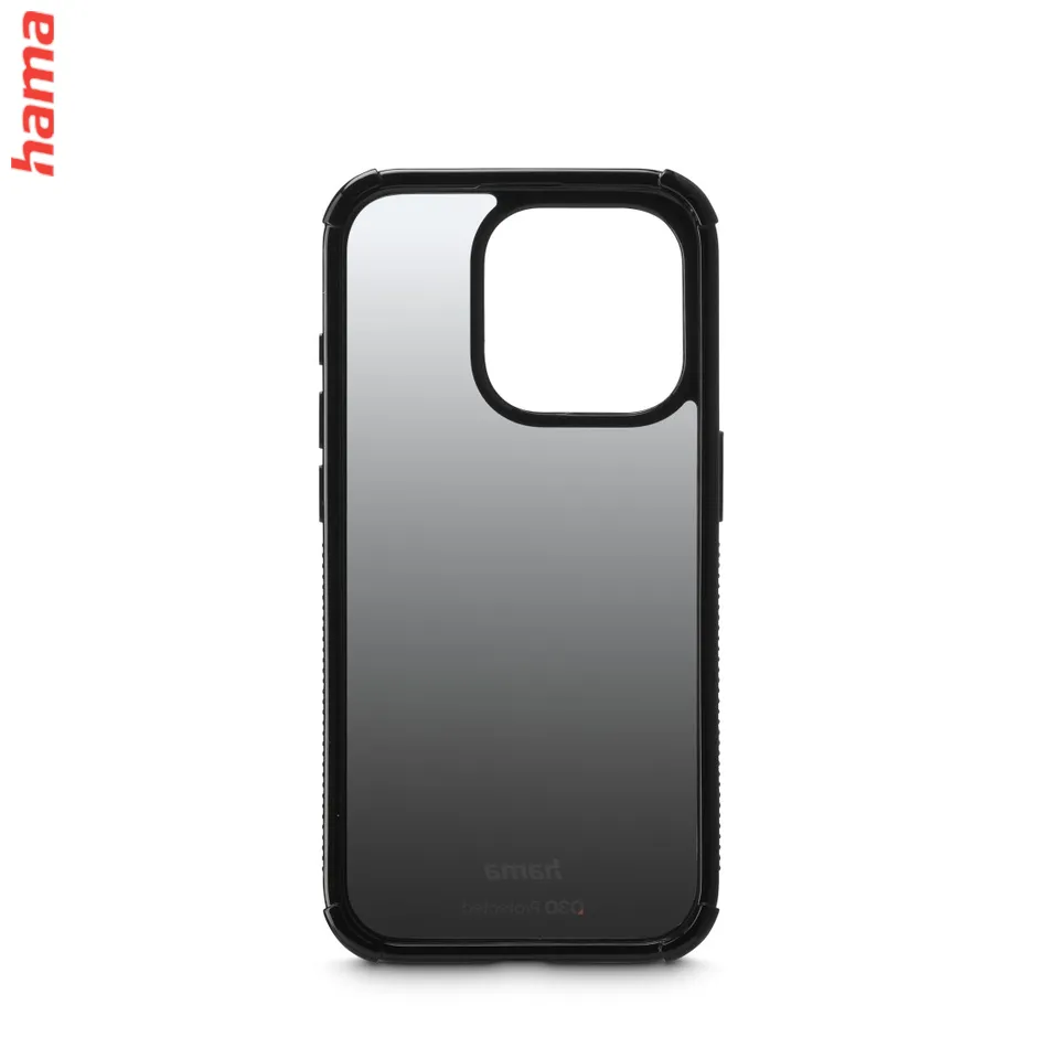 Hama Extreme Protect, kryt pre Apple iPhone 15 Pro, materiál D3O®, priehľadný čierny  